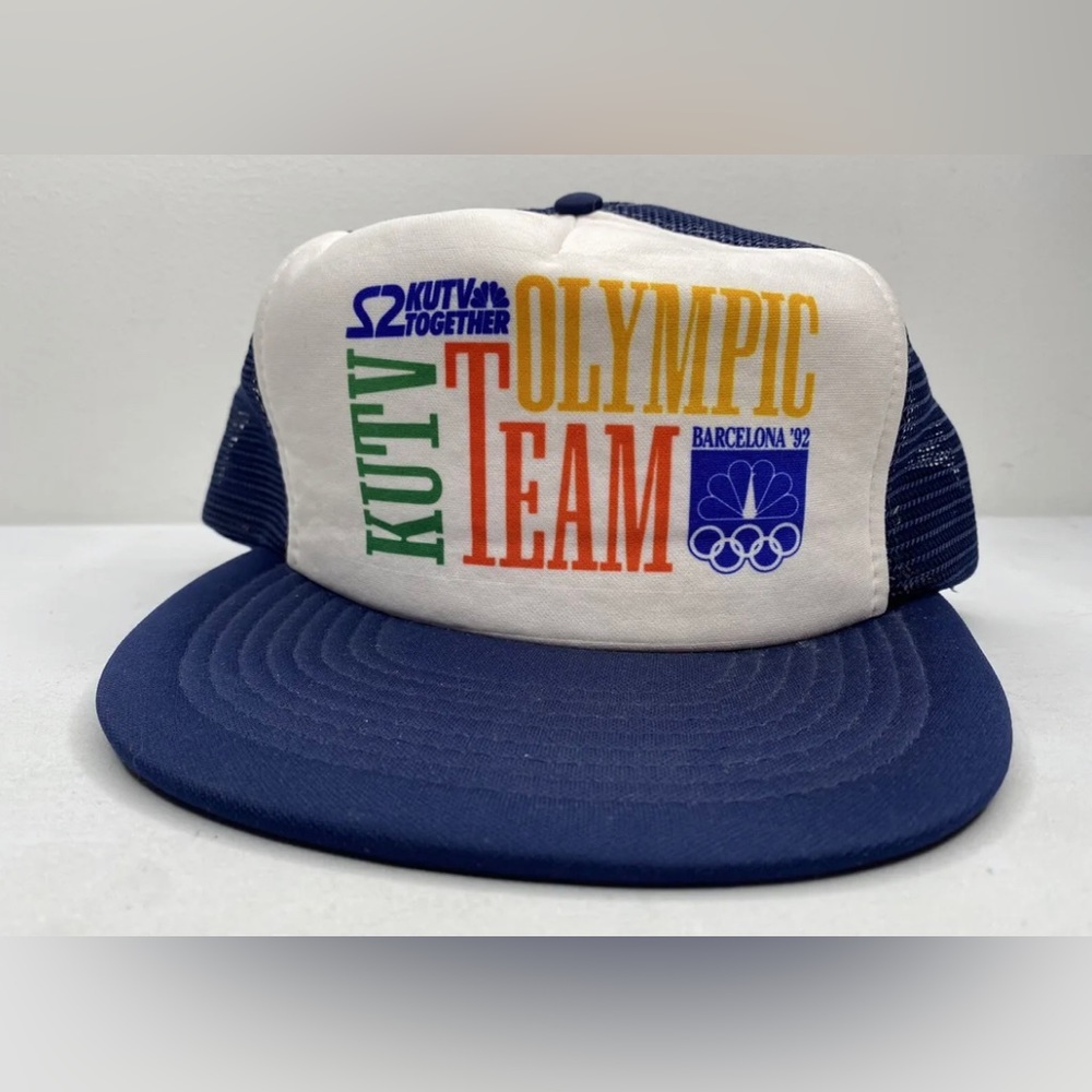 Vintage 1992 USA KUTV S2 Together Team Olympic Barcelona Hat Cap NBC.